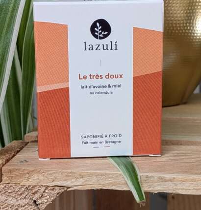 Savon saponifié à froid – Le Très Doux – Peaux sensibles – Lazuli