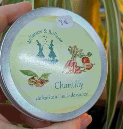 Chantilly de karité bio aux huiles de carotte et d’abricot