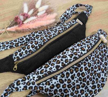 Sac banane en tissu fait main – sac pratique et tendance porté en bandoulière