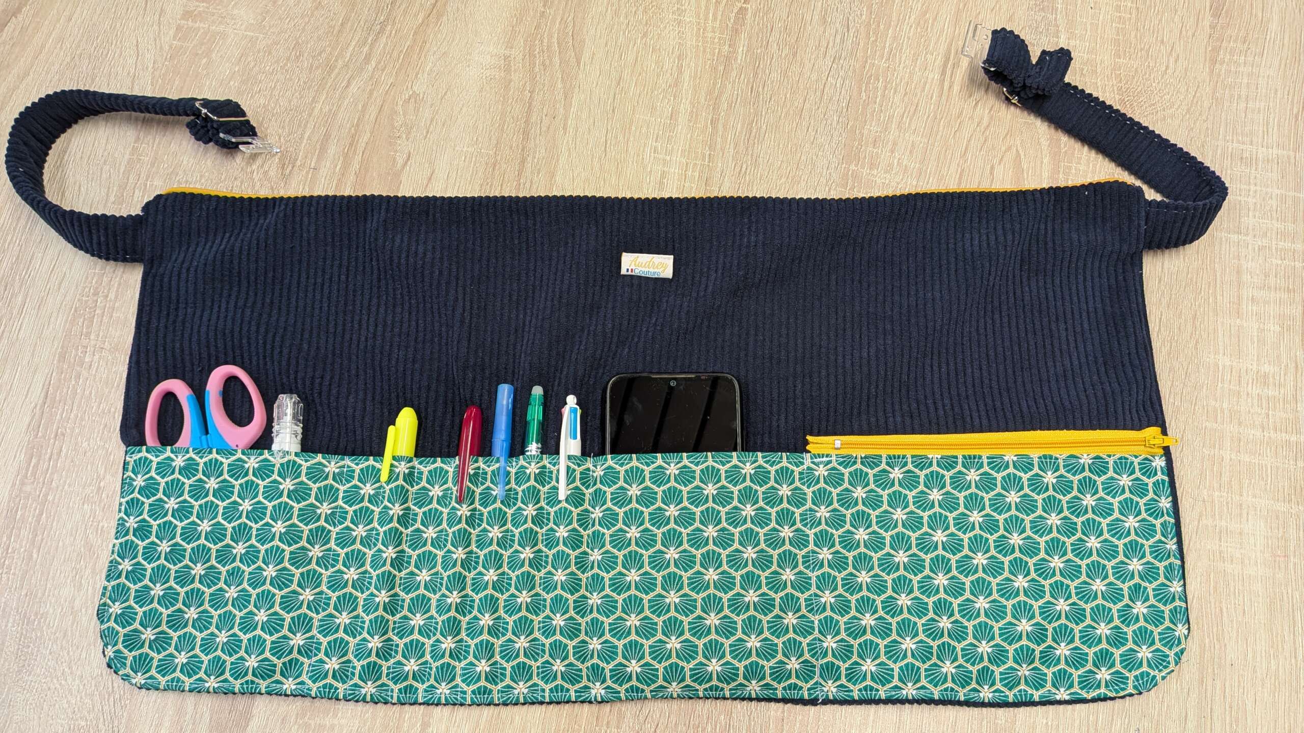 Tablier de maîtresse / atsem  – Tablier jupe avec poches de rangement