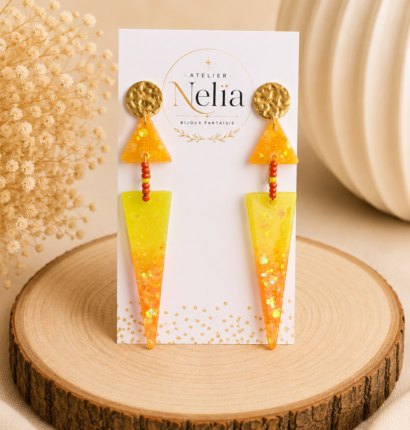 Boucles d'oreilles Flamme-Soleil d'été